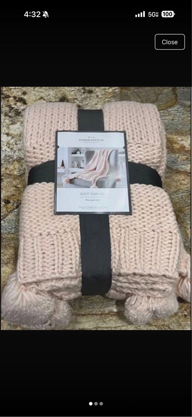 Threshold Pom Pom throw - Pink - 50x60